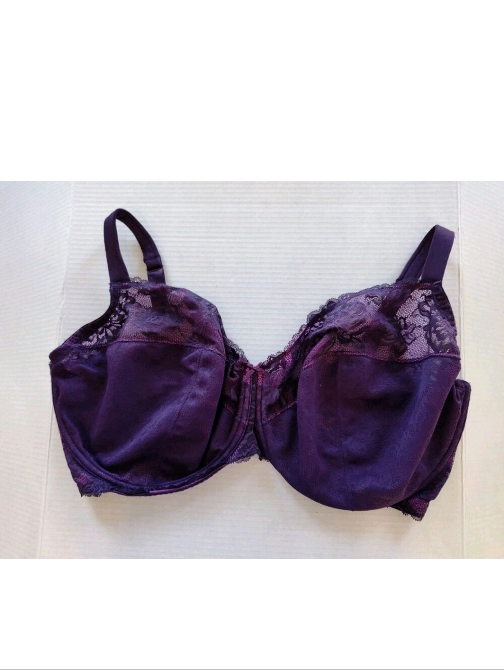 Cacique Purple Lace Unlined Bra Size 44J